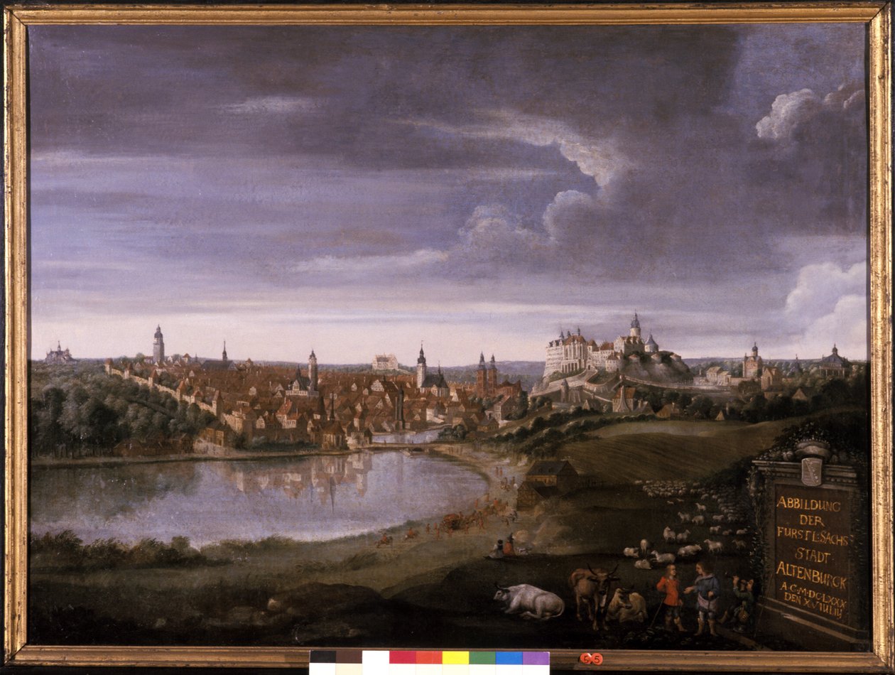 Utsikt over Altenburg av Wilhelm I Richter