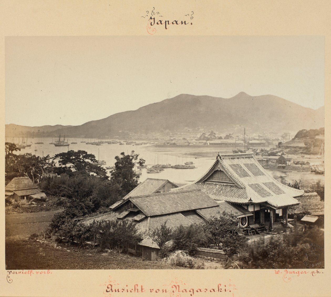 Utsikt over Nagasaki av Wilhelm J. Burger