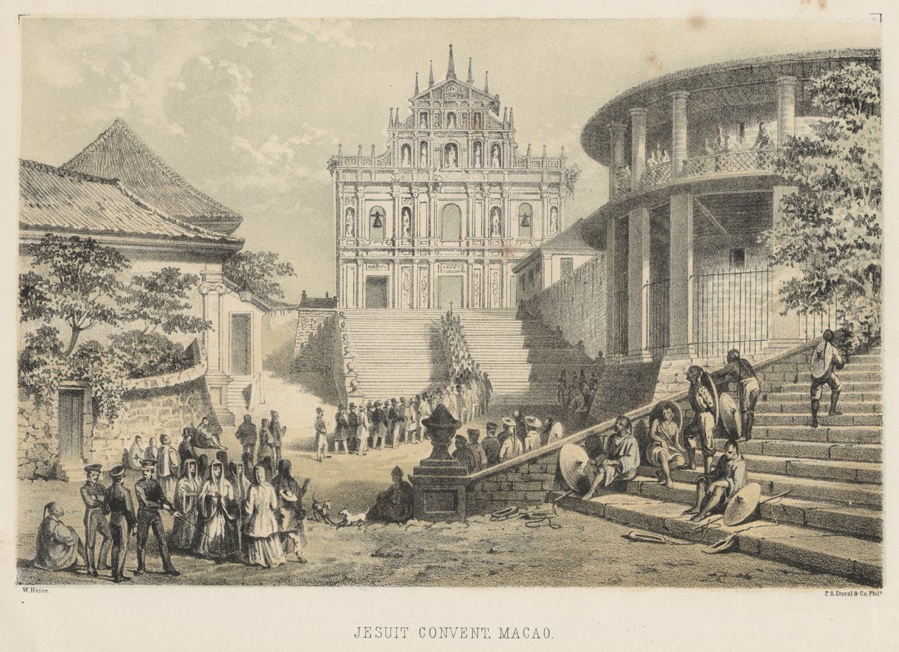 Jesuittkloster, Macao, 1855 av Wilhelm Joseph Heine