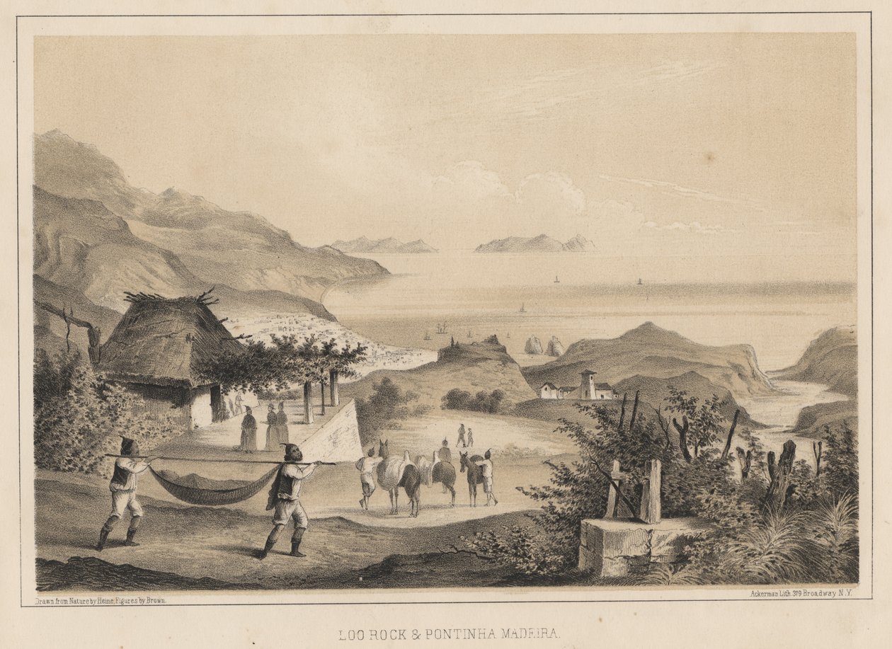 Loo Rock og Pontinha Madeira, 1855 av Wilhelm Joseph Heine