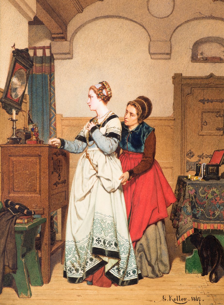 Margaret foran speilet av Wilhelm Koller