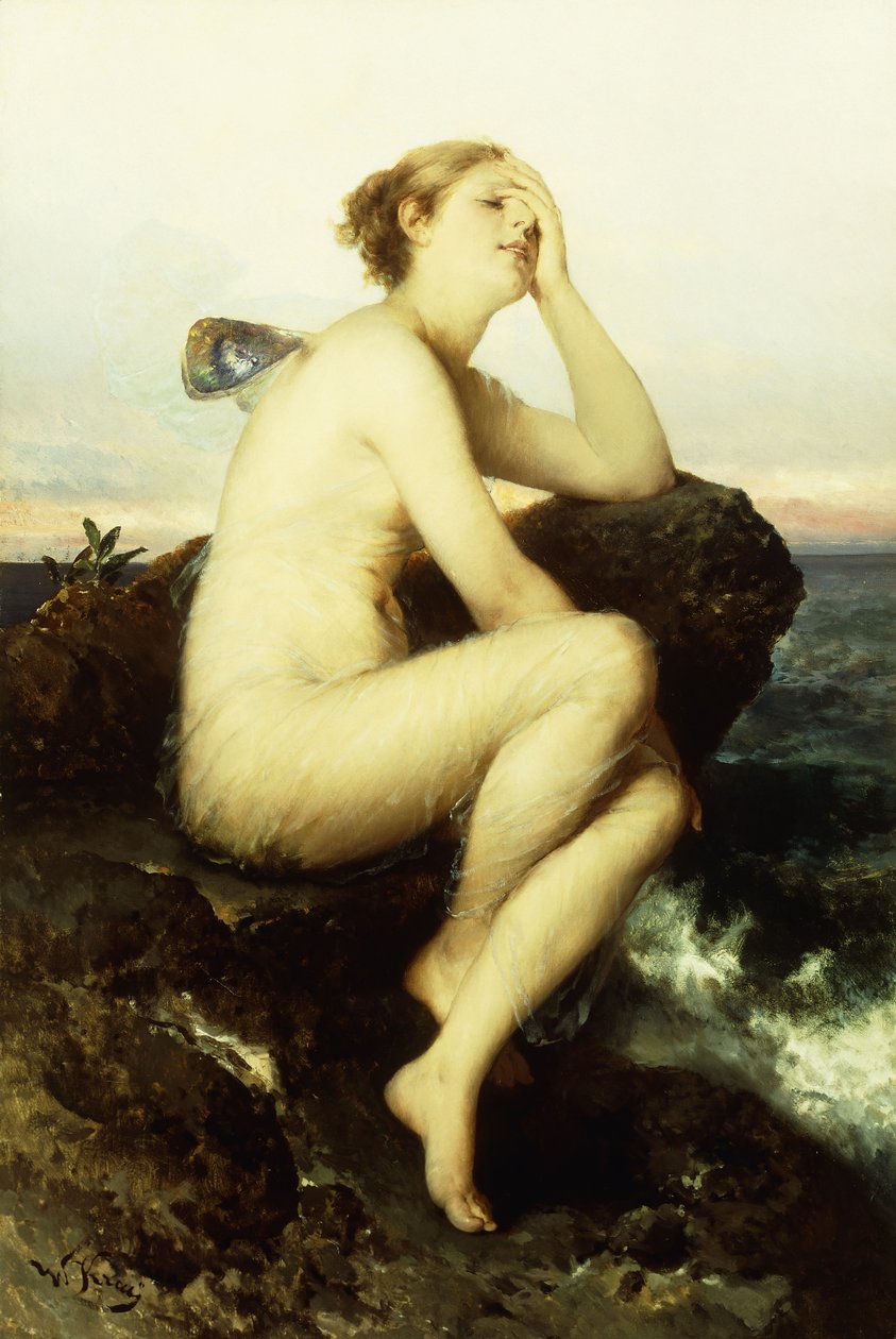 En nymfe ved havet, av Wilhelm Kray