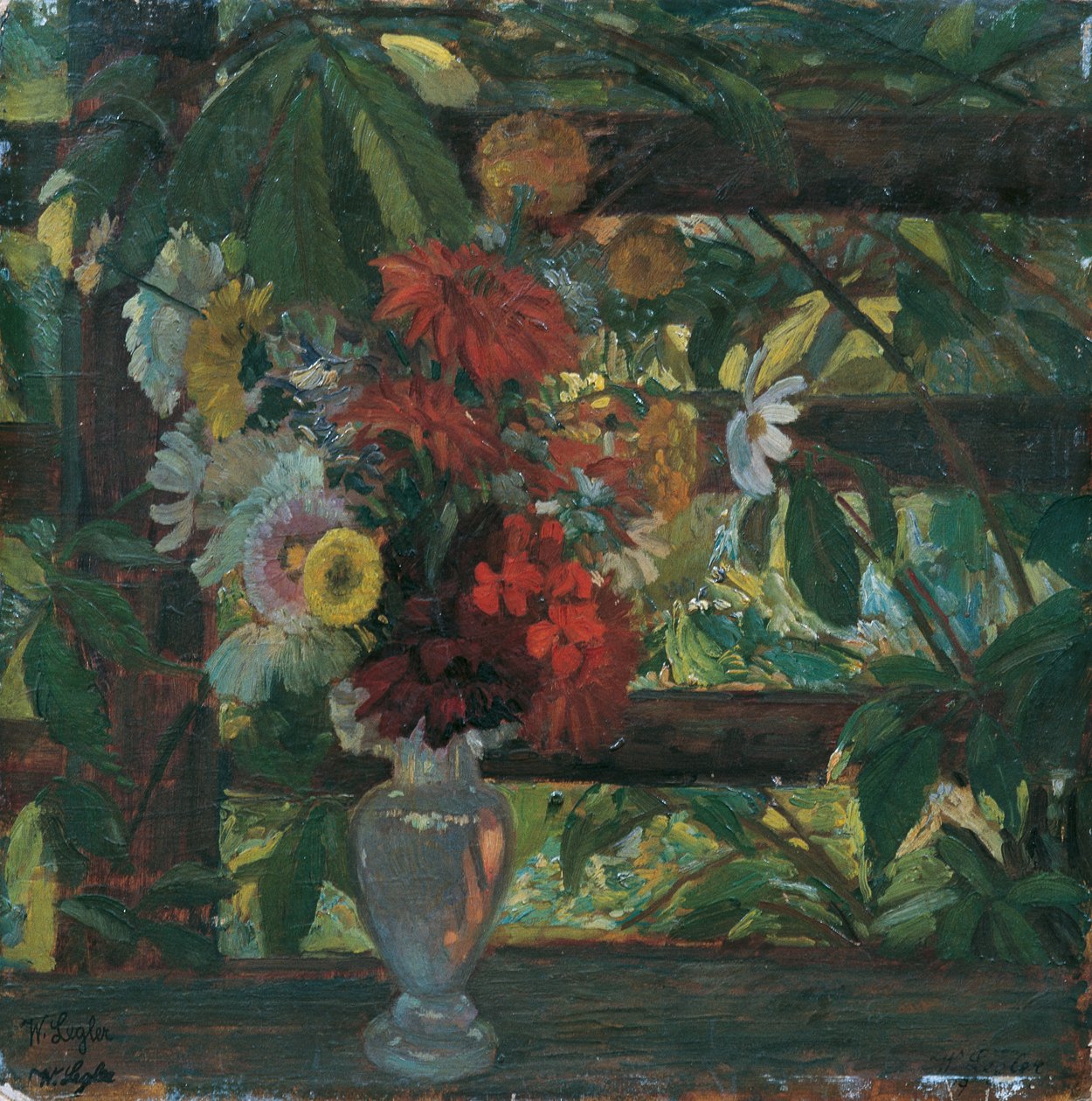 arbor med blomster av Wilhelm Legler