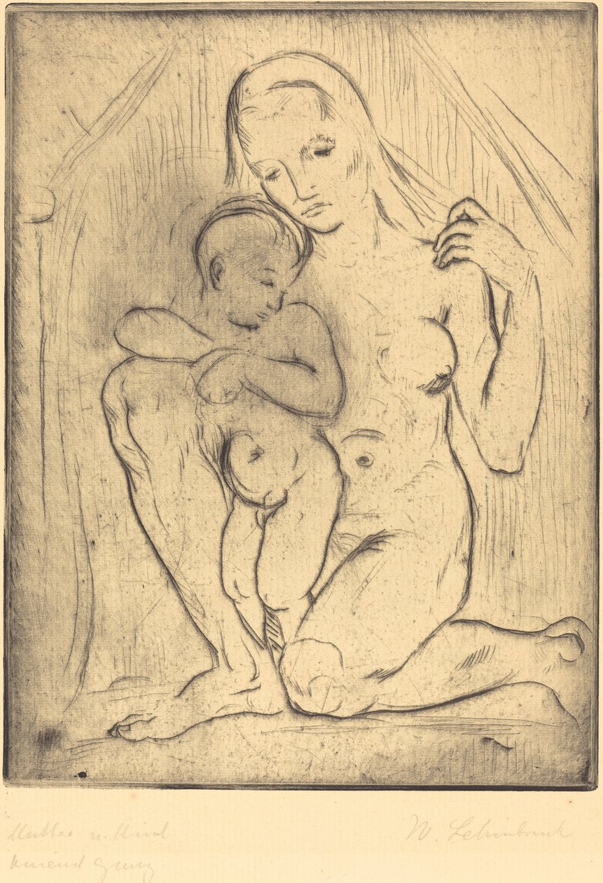Mor og barn av Wilhelm Lehmbruck