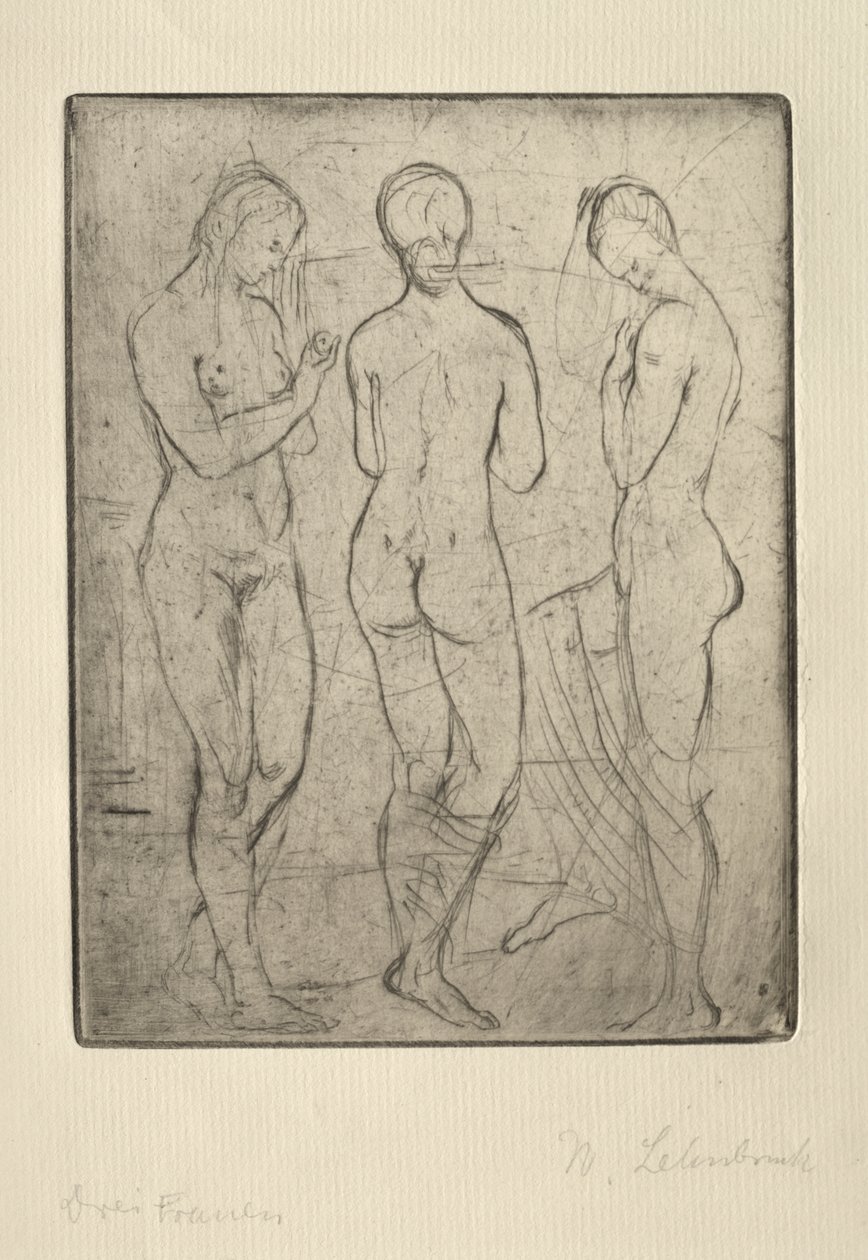 Tre kvinner av Wilhelm Lehmbruck