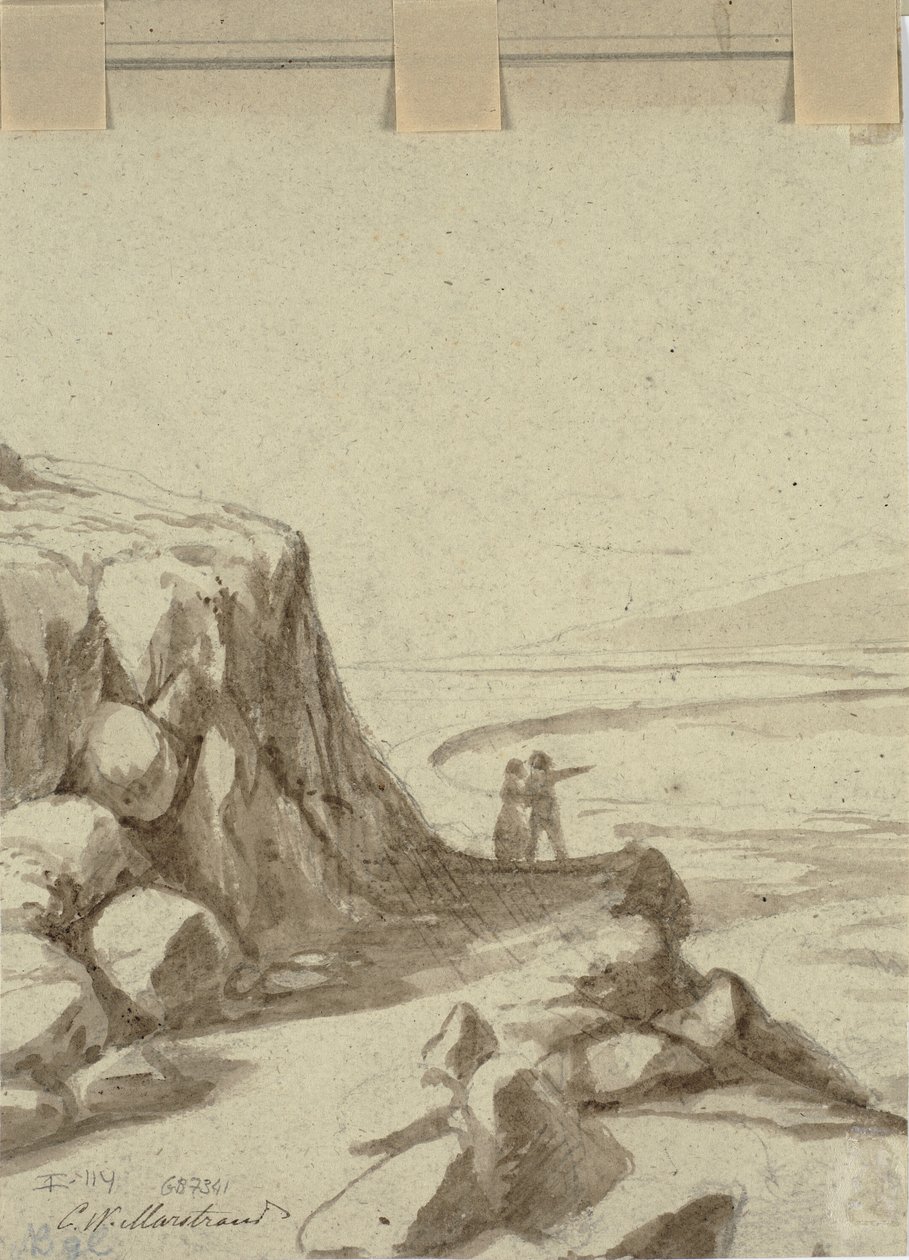 Butikkscene av Wilhelm Marstrand