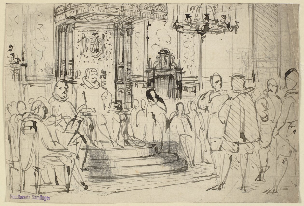 Christian IV ved retten av Wilhelm Marstrand