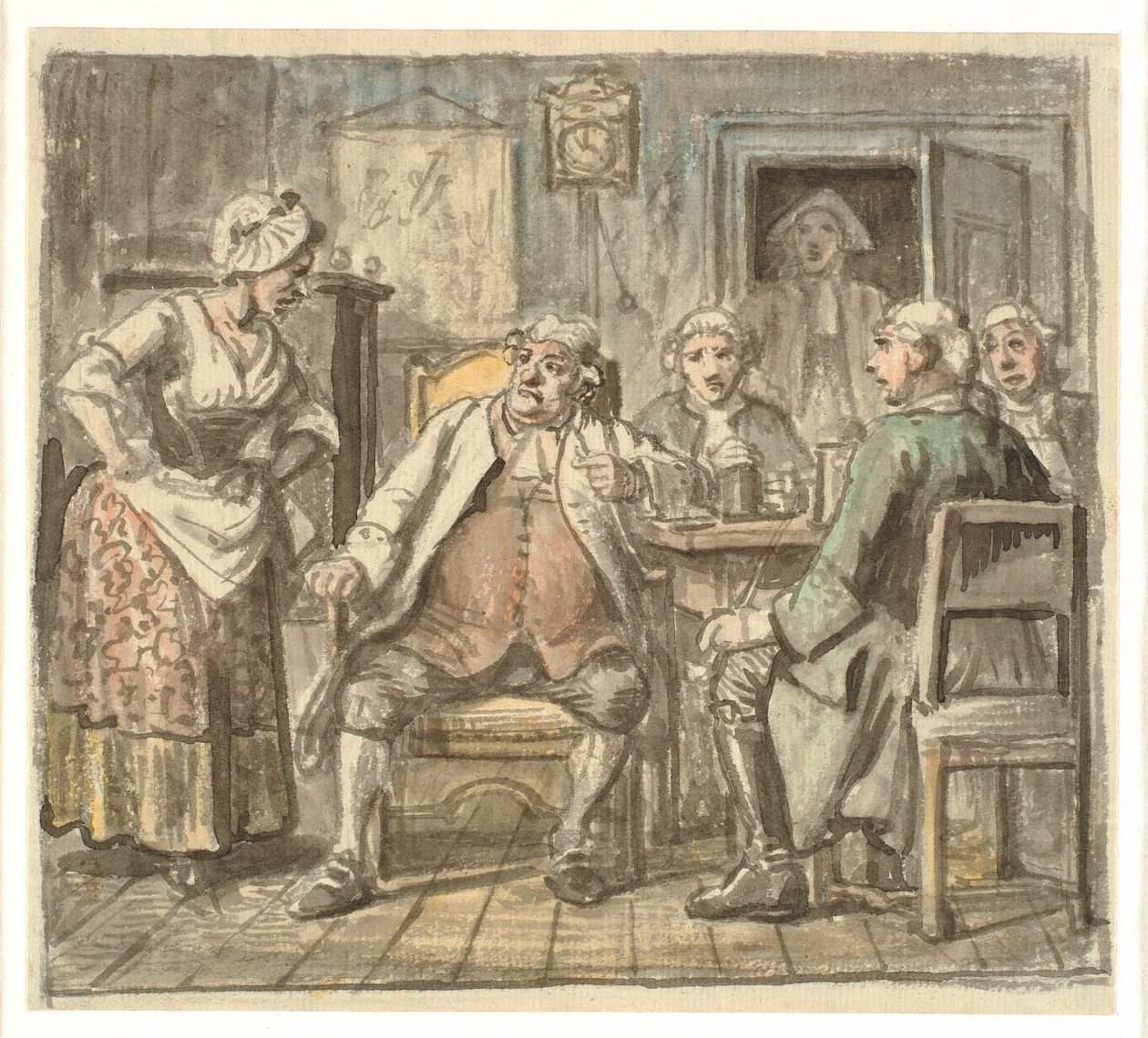 Collegium Politicum. Fra Ludvig Holbergs The Political Tinker, Act I, Scene 2. av Wilhelm Marstrand