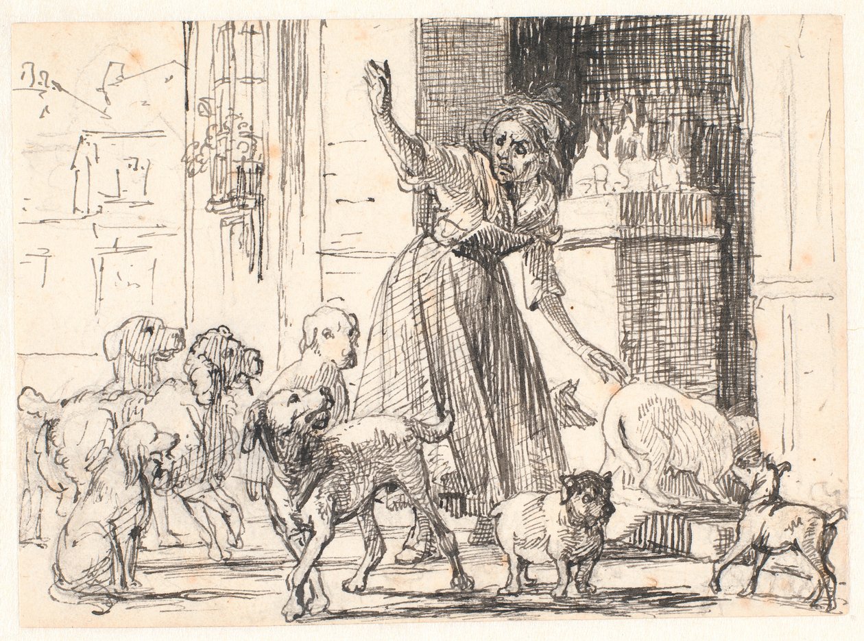De påtrengende frierne av Wilhelm Marstrand