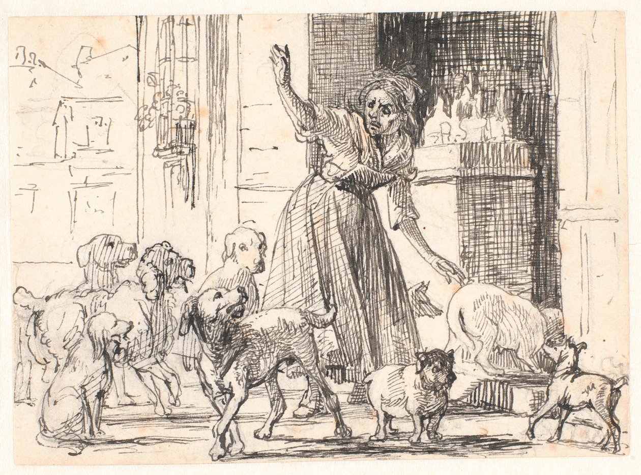 De påtrengende frierne av Wilhelm Marstrand