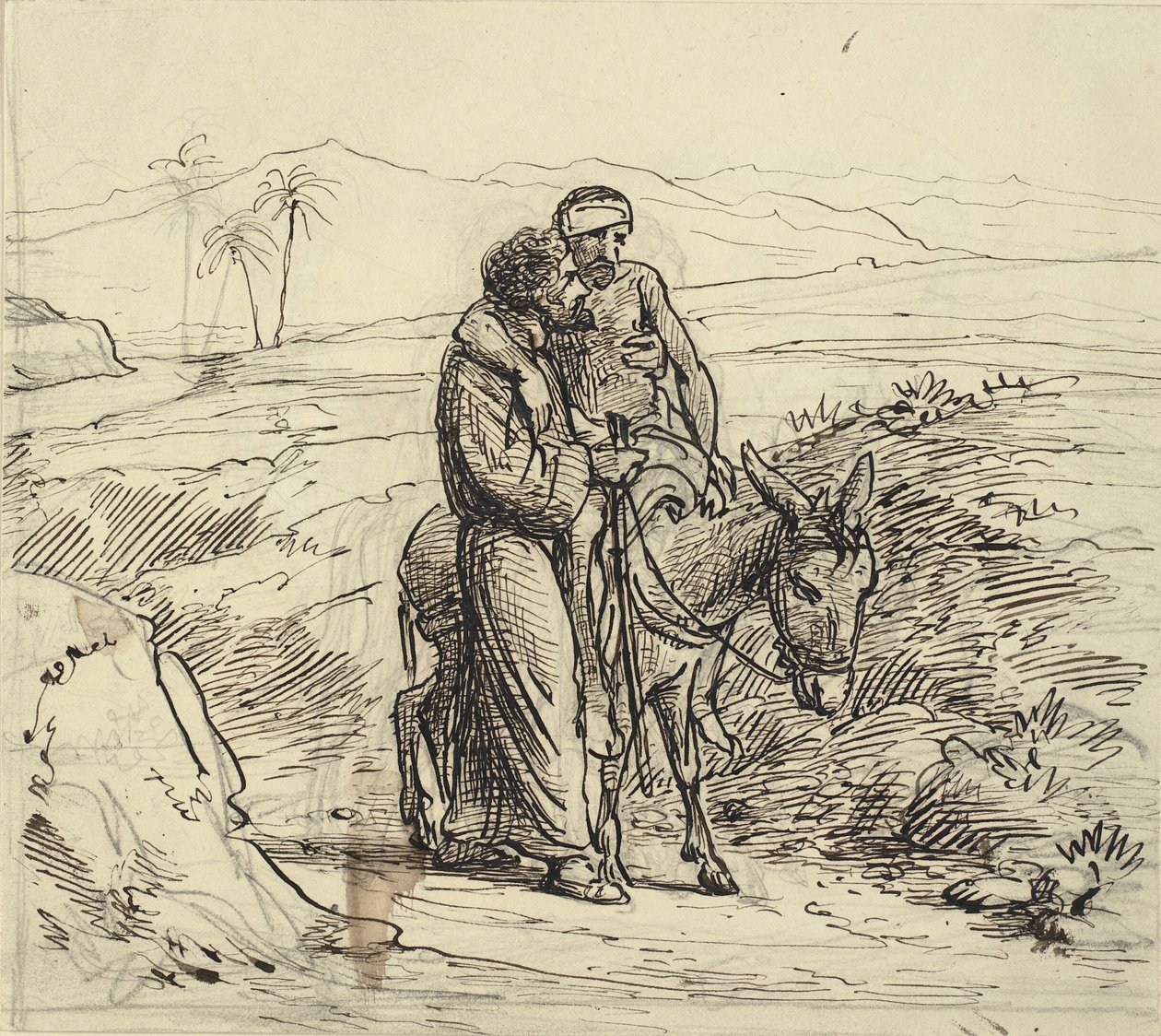 Den barmhjertige samaritan følger de sårede av Wilhelm Marstrand