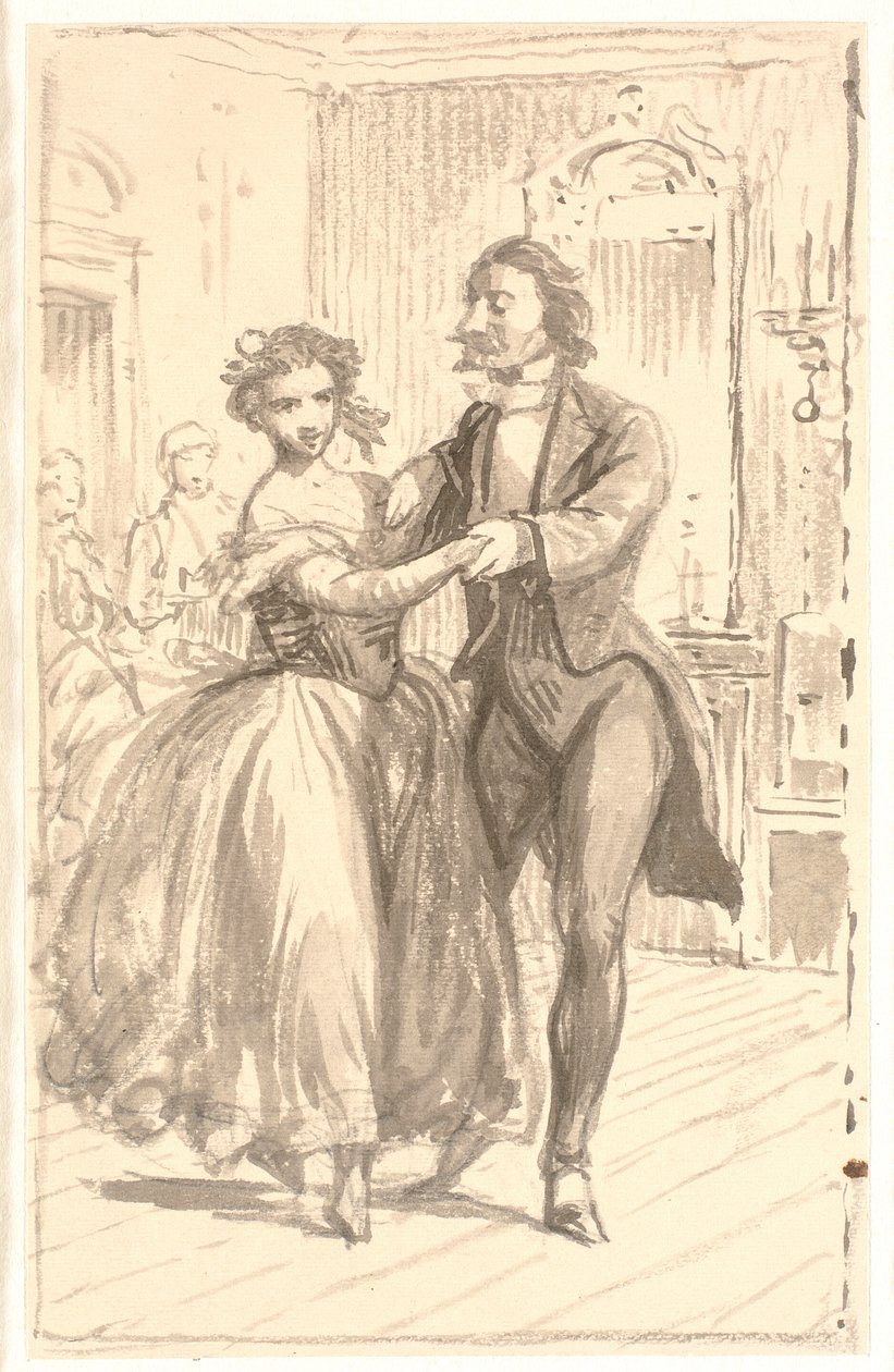 Det første par på ballet av Wilhelm Marstrand