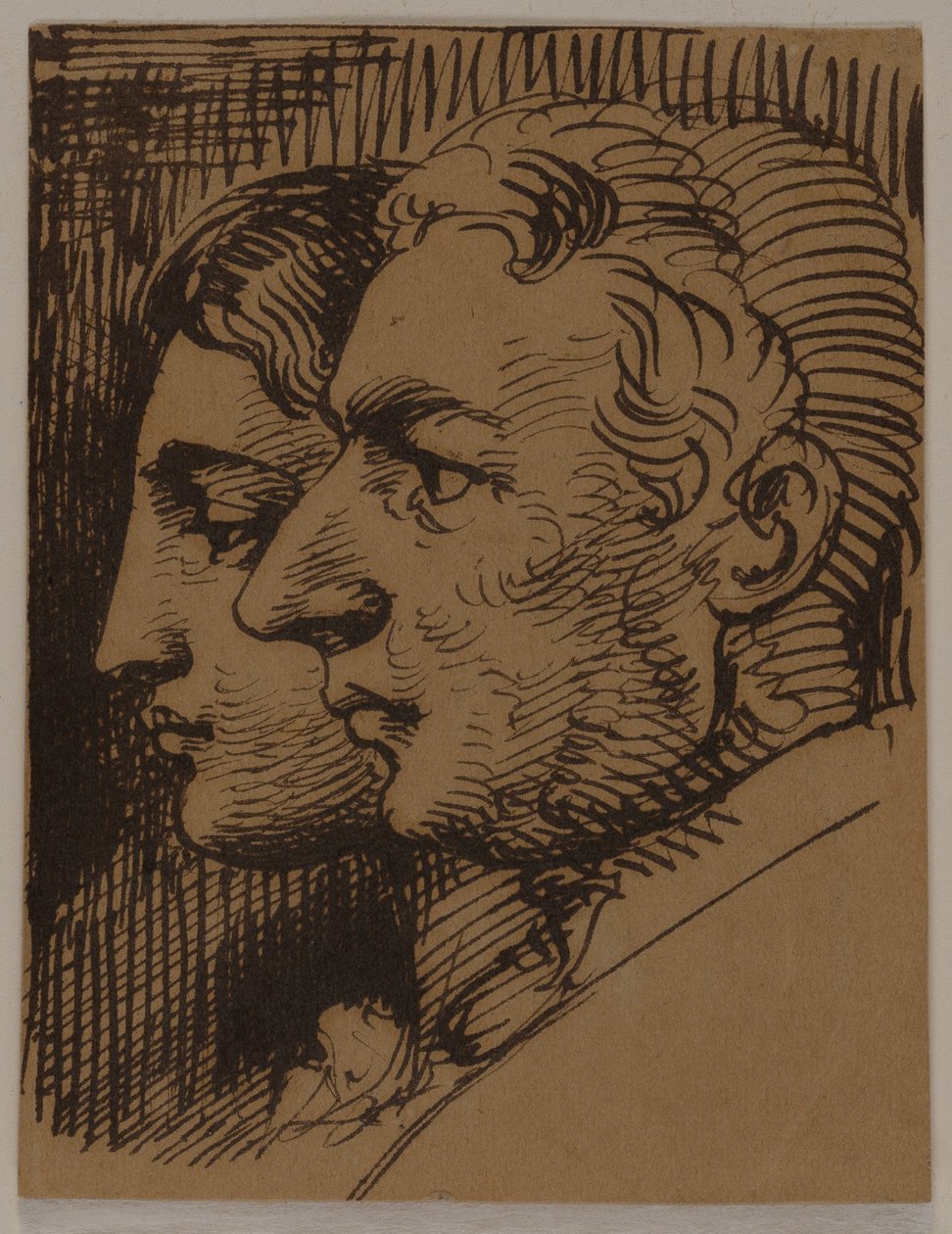 Dobbeltportrett av en mann og en kvinne i profil av Wilhelm Marstrand