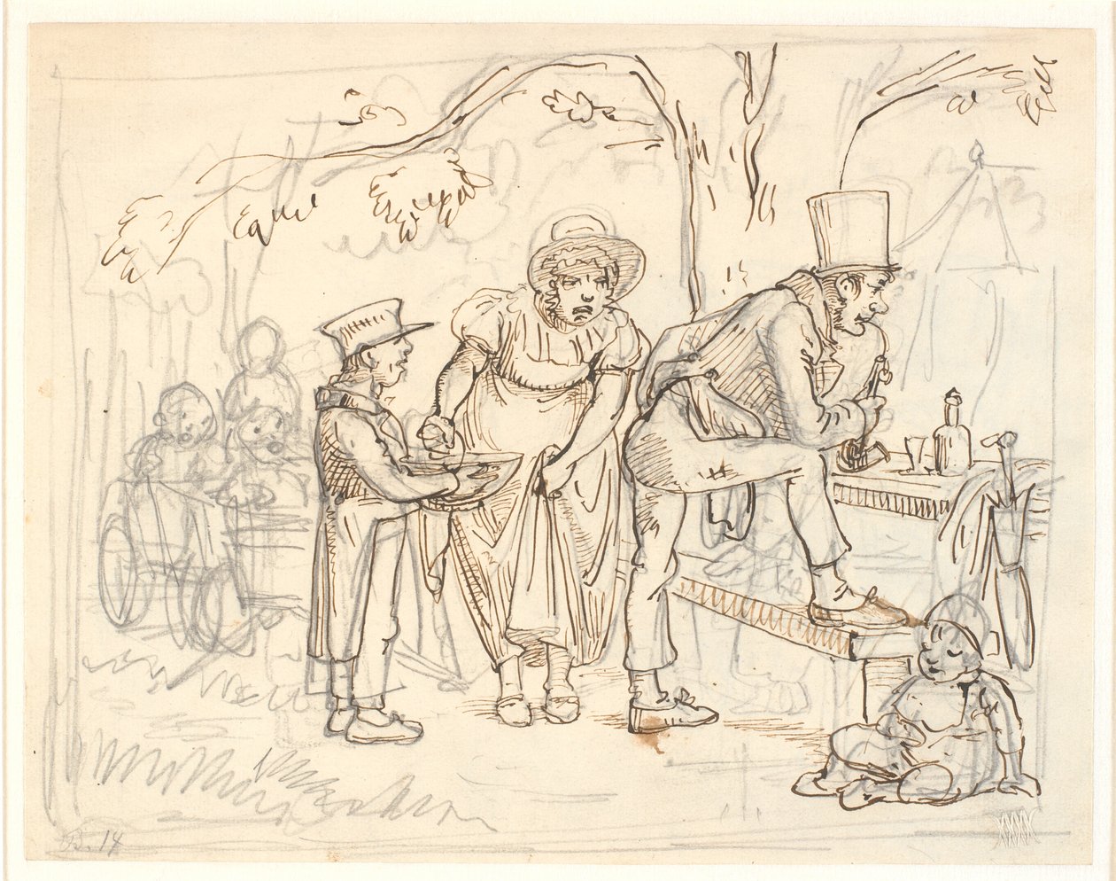 En ulykke på skomakerfamiliens skogstur av Wilhelm Marstrand