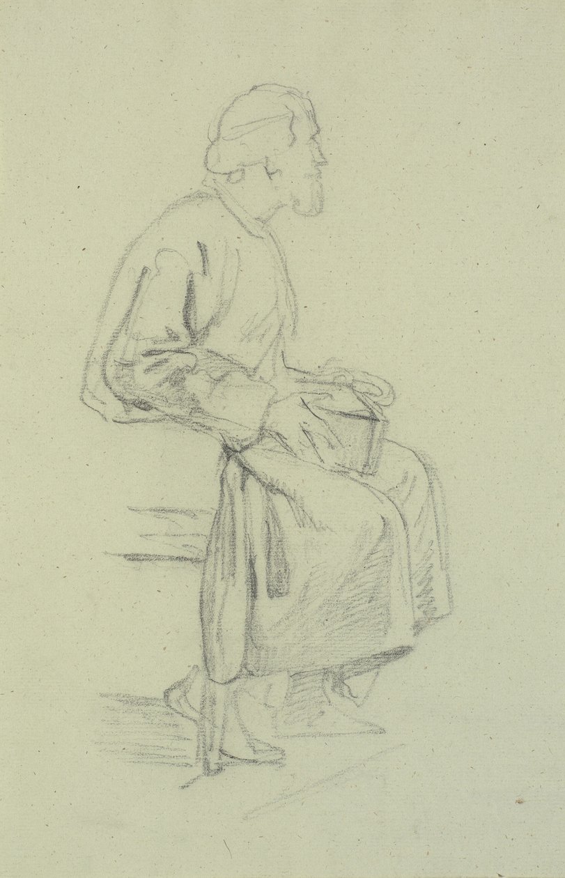 Figurstudier. Sittende gammel mann av Wilhelm Marstrand