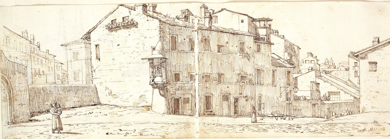 Gate i Monte Pincio-området, Roma av Wilhelm Marstrand