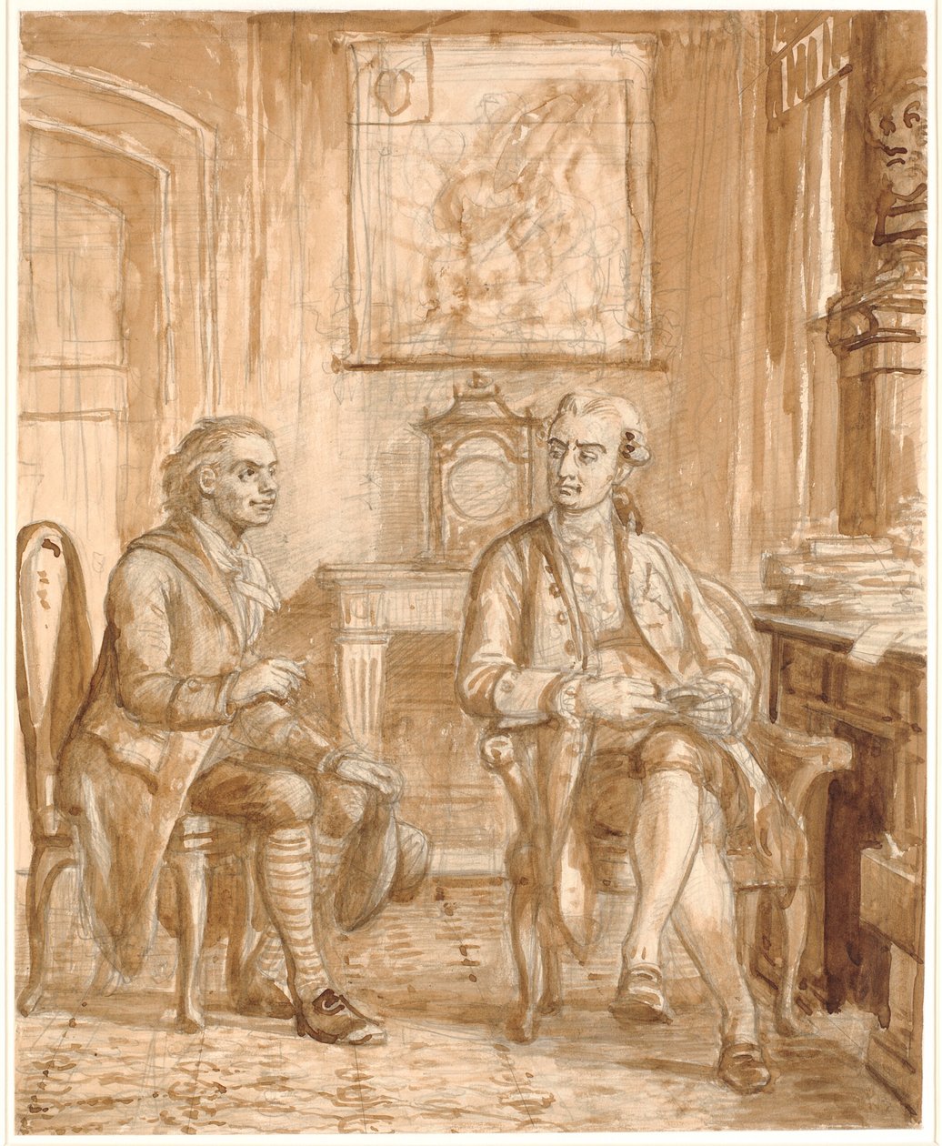 Statsråd Guldberg og Wessel av Wilhelm Marstrand