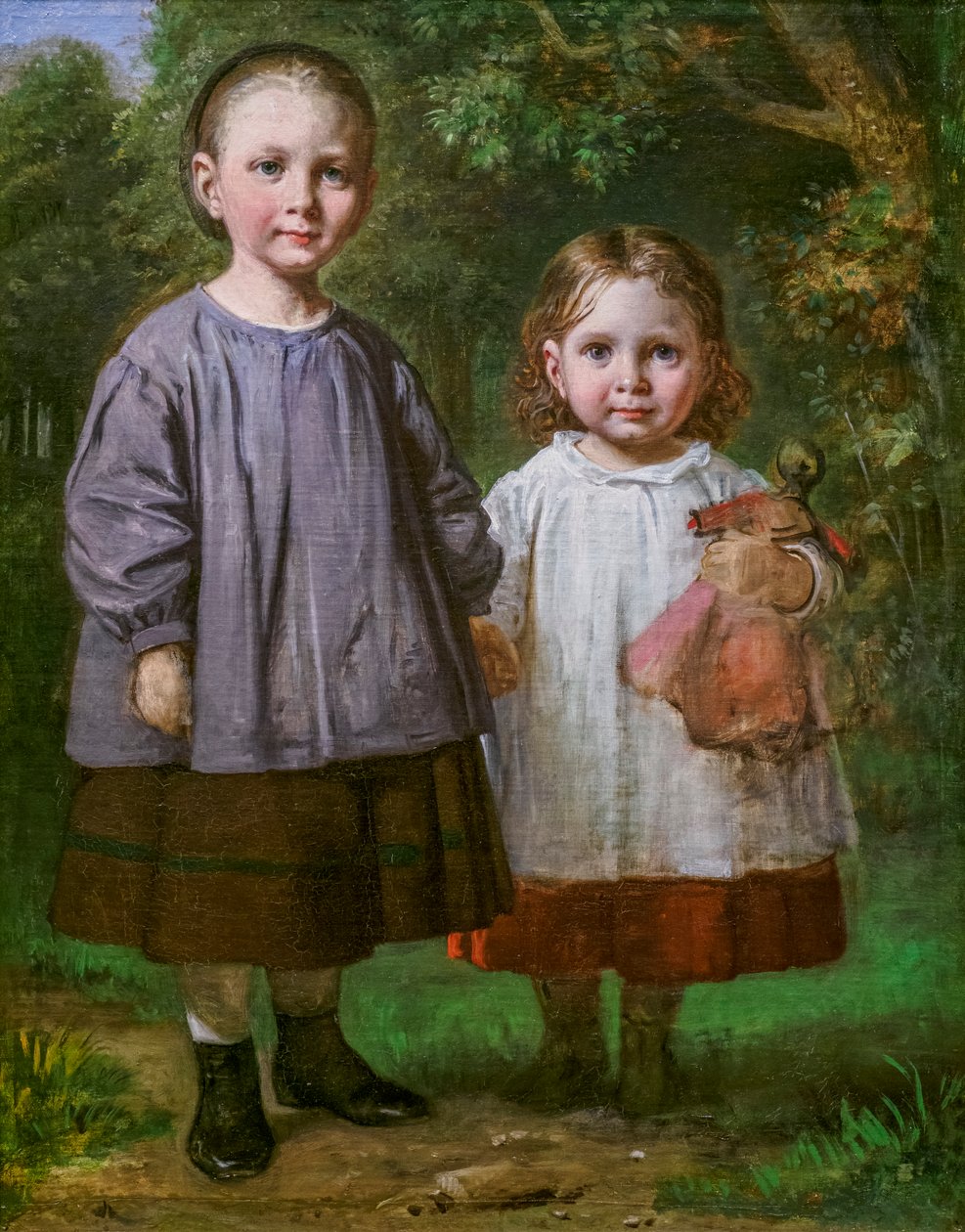 Ottilia og Christy Marstrand, kunstnerens døtre av Wilhelm Marstrand
