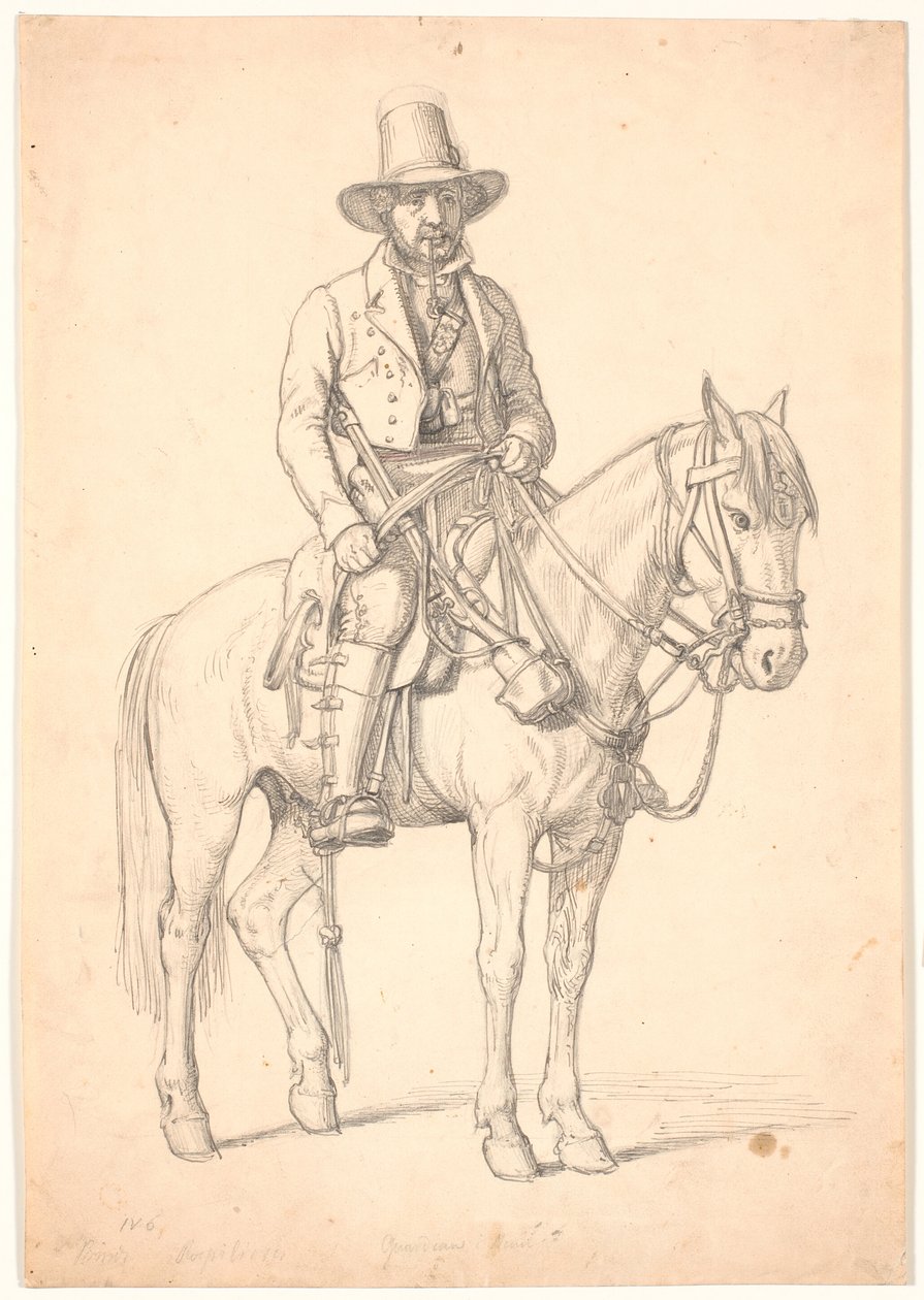 "Prince Rospigliosi" til hest, "Guardian i Nemi" av Wilhelm Marstrand