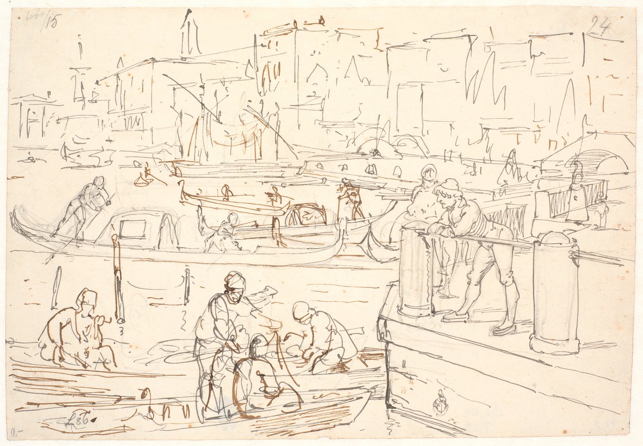 Scene på Riva i Venezia av Wilhelm Marstrand