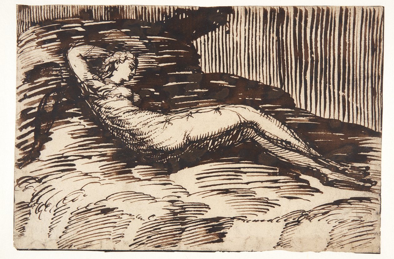 Sittende svensk vandrer av Wilhelm Marstrand