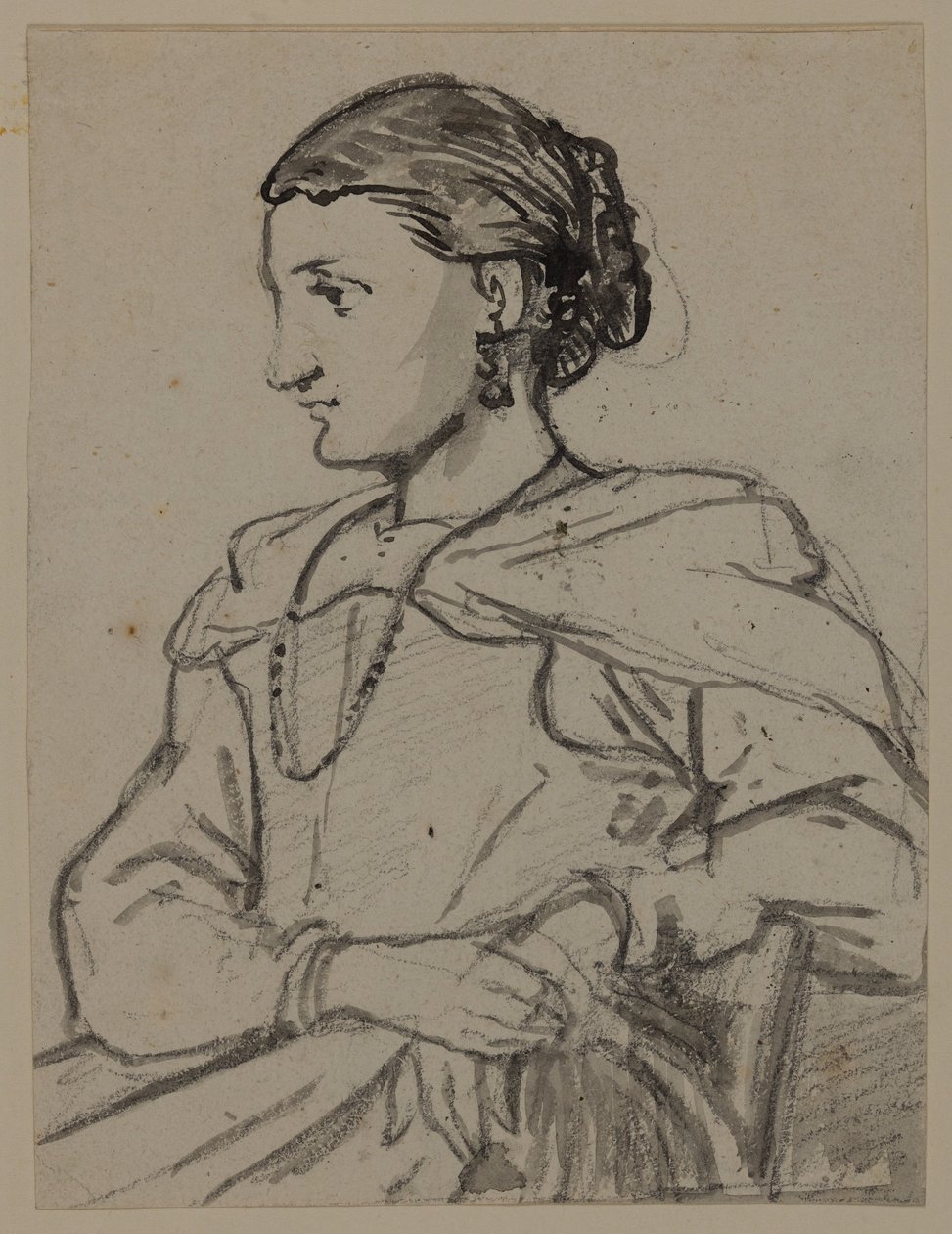 Sittende kvinnefigur av Wilhelm Marstrand
