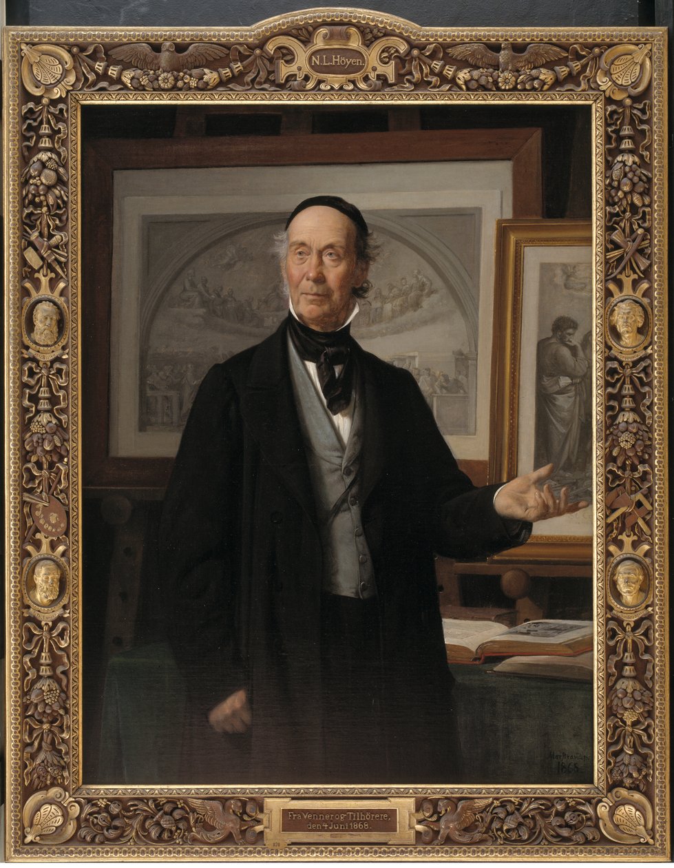 The Art Historian N.L. Høyen av Wilhelm Marstrand