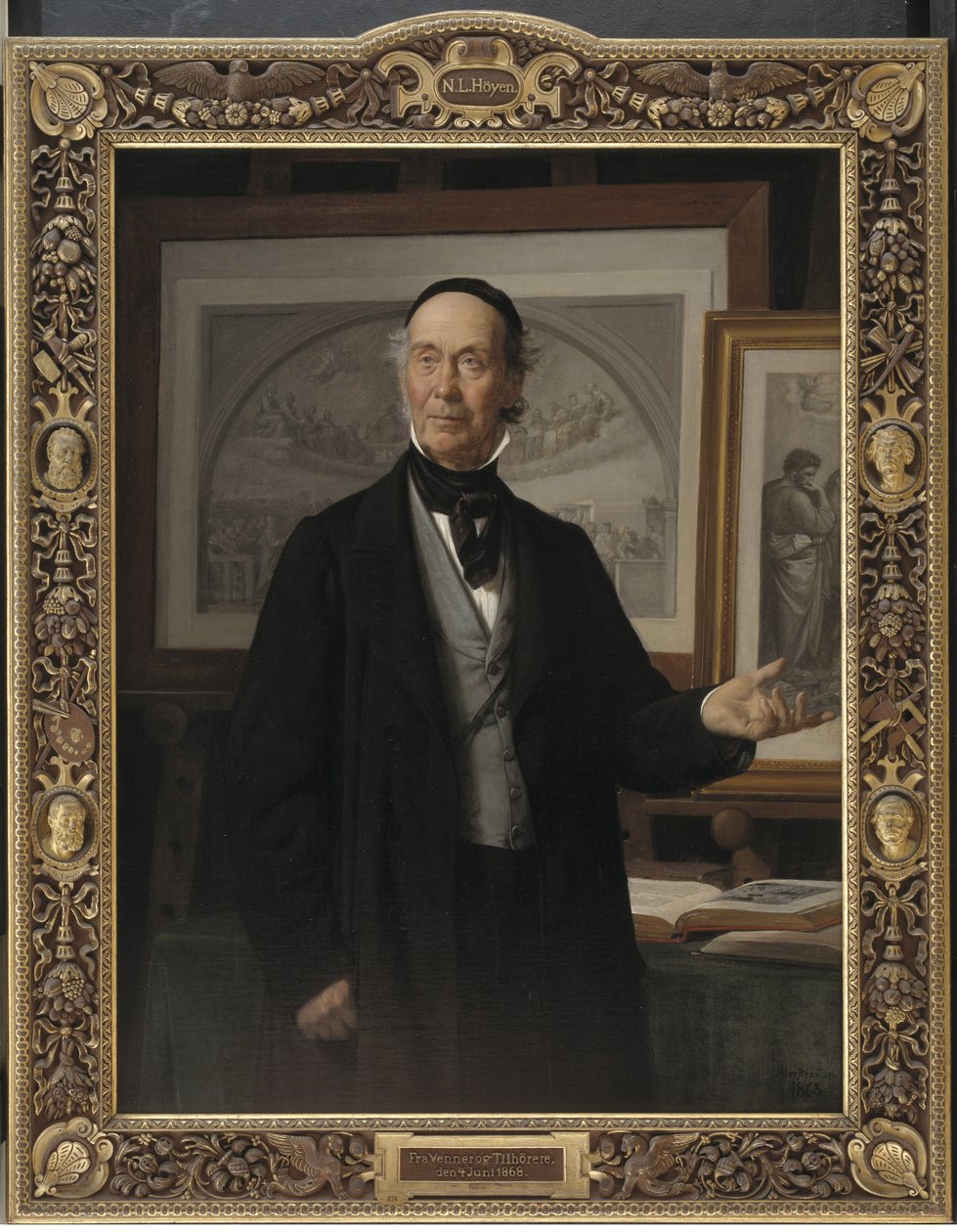 The Art Historian N.L. Høyen av Wilhelm Marstrand