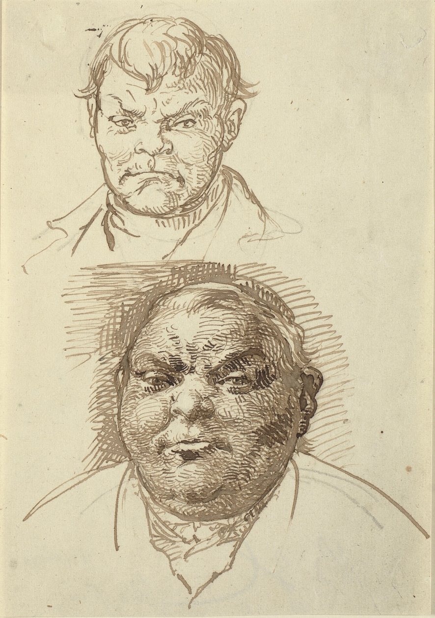 To mannlige hoder av Wilhelm Marstrand