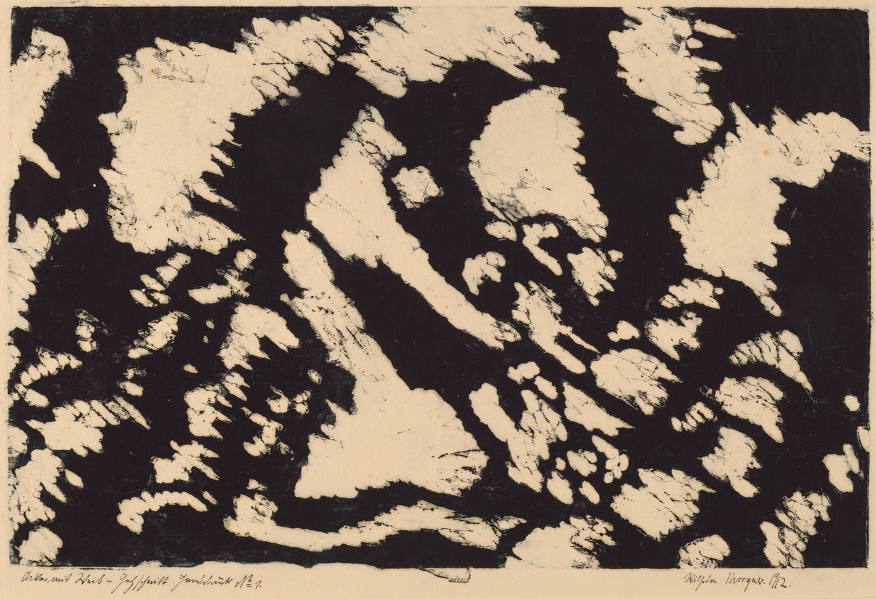 Acker mit Weib (Woman in a Field) av Wilhelm Morgner