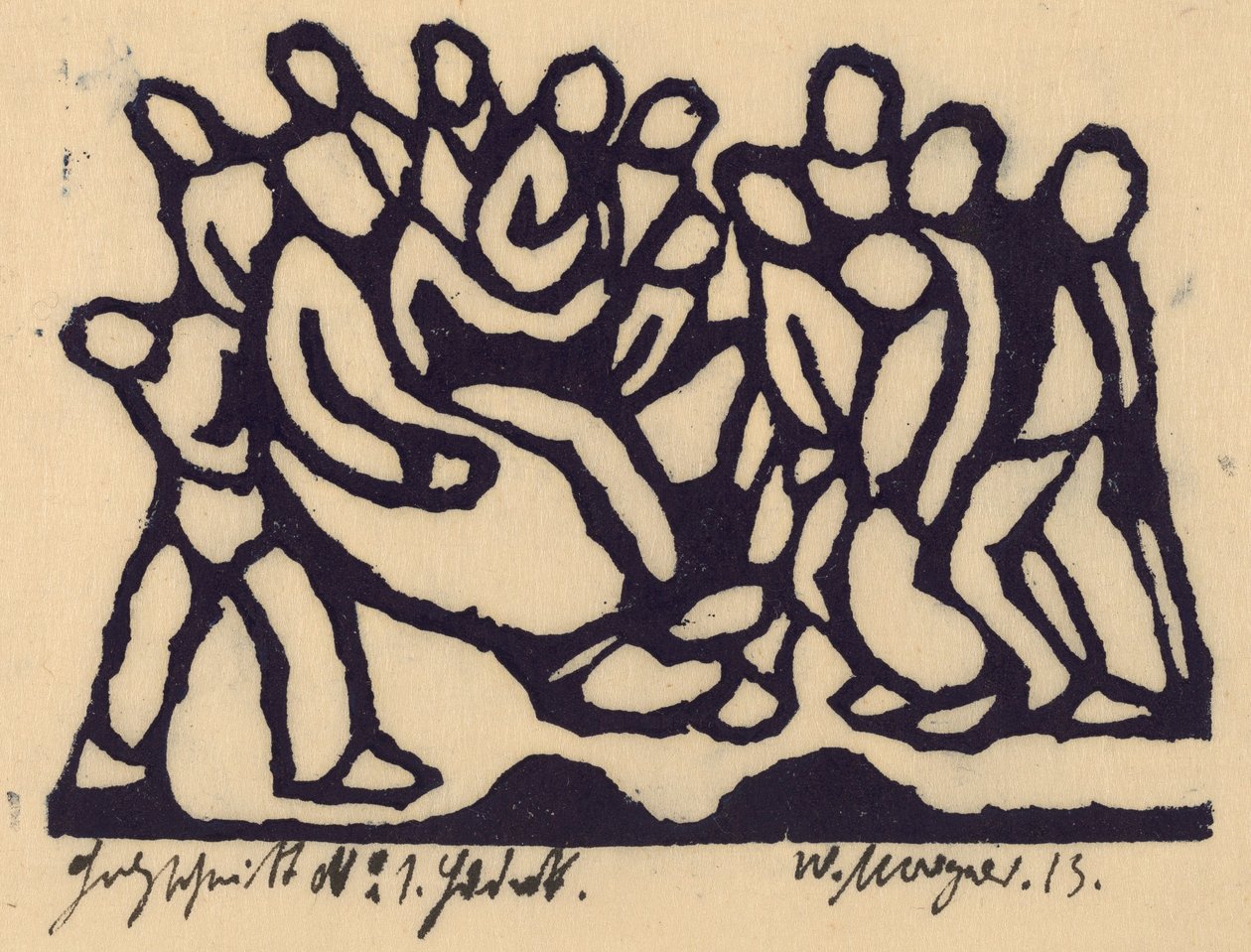 Kristus foran Høyrådet av Wilhelm Morgner