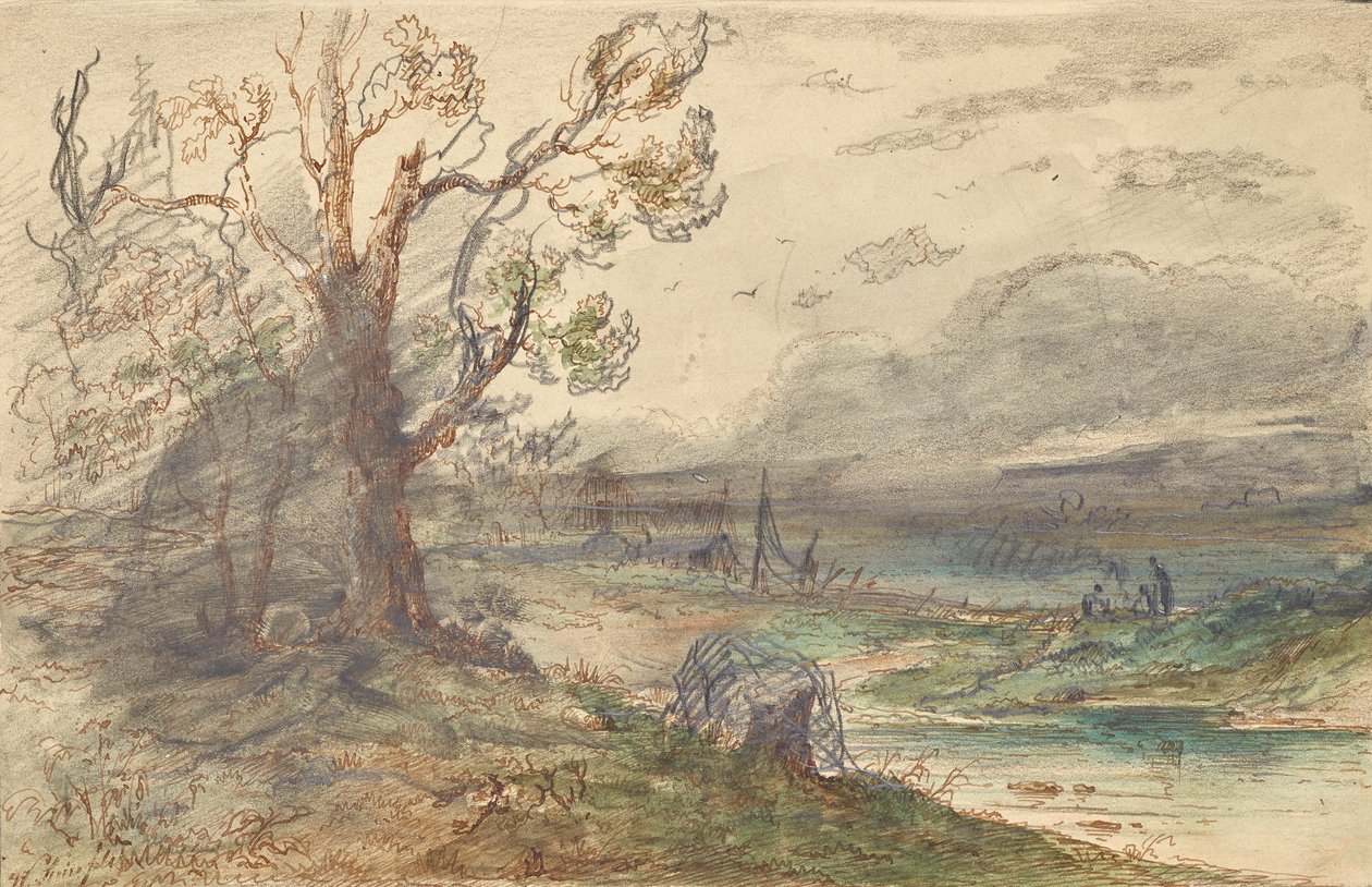landskap ved elva av Wilhelm Steinfeld