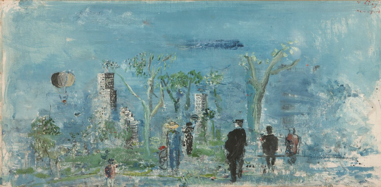 Central Park, New York (olje på lerret) av Wilhelm Thoeny