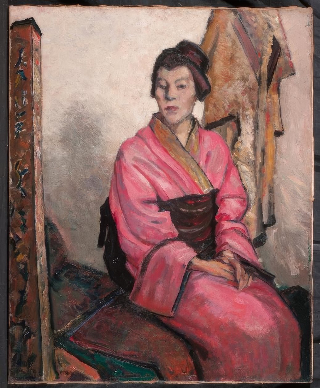 Dame i kimono av Wilhelm Thöny