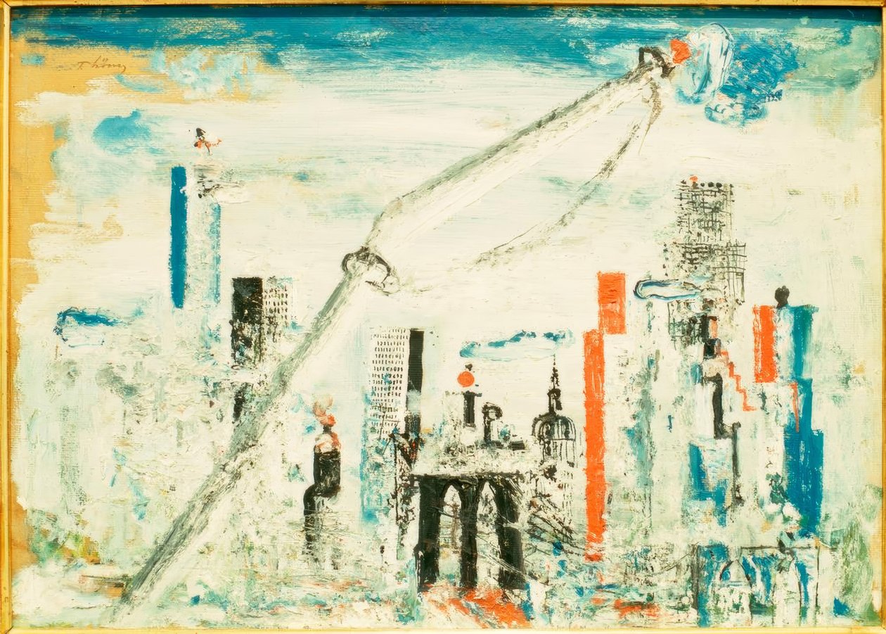 New York, Manhattan med kran av Wilhelm Thöny