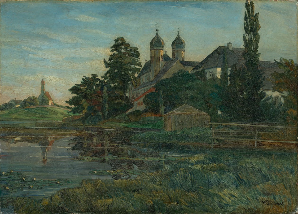 Utsikt over Seeon kloster av Wilhelm Trübner