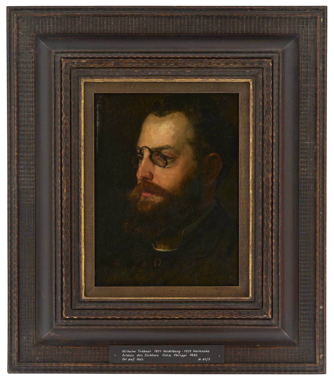 Portrett av dikteren Felix Philippi av Wilhelm Trübner