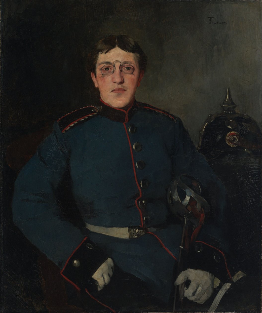 Portrett av ettårig frivillig ved dragonene Max Höpfner av Wilhelm Trübner
