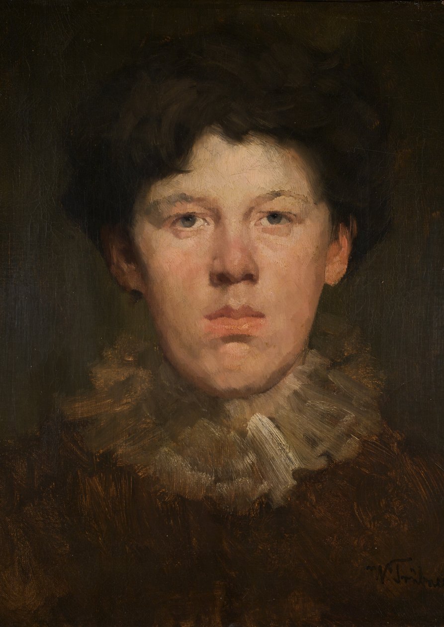Gutt med ruff av Wilhelm Trübner