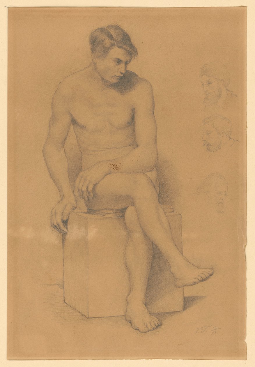 Mannlig akt av Wilhelm Trübner