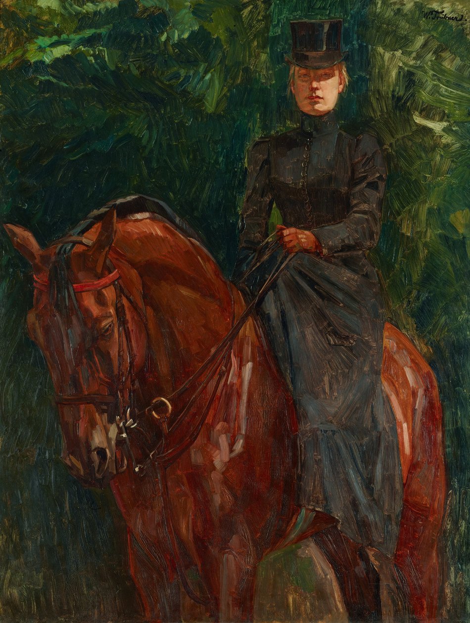 Rytterinne (Ida Görtz til hest) av Wilhelm Trübner
