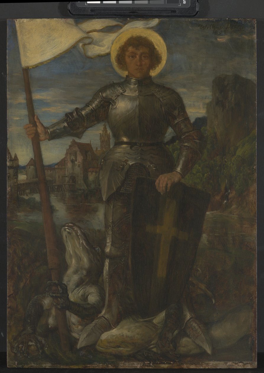 St. George (olje på panel) av Wilhelm Von Diez