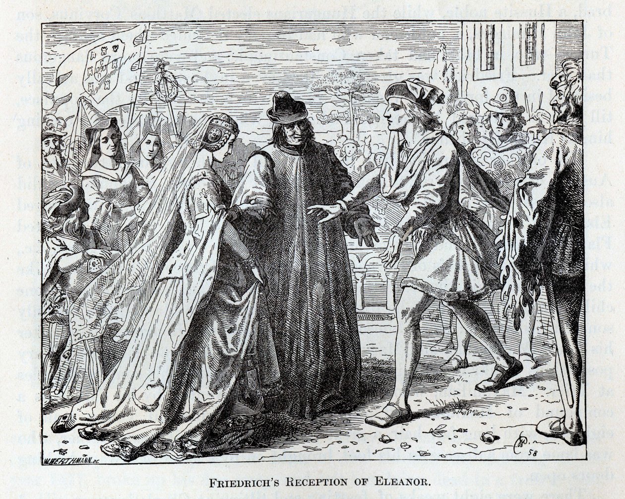 Friedrichs mottakelse av Eleanor, 1882 av Wilhelm Werthmann
