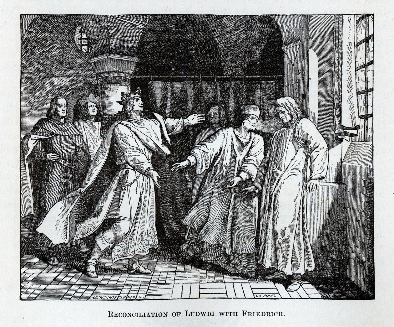 Forsoning av Ludwig med Friedrich, 1882 av Wilhelm Werthmann