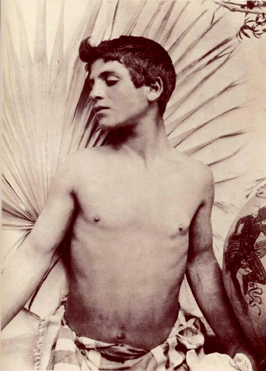 studie av en naken mann, ca. 1900 av Baron Wilhelm von Gloeden