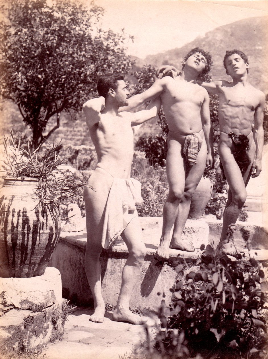 studie av mannlige nakenbilder, ca. 1900 av Baron Wilhelm von Gloeden
