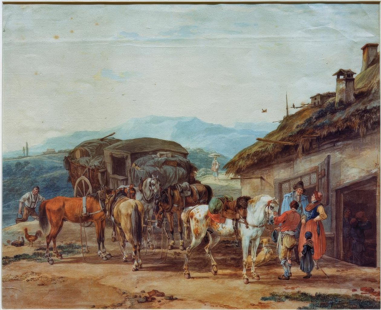 Skifte hest i turbil av Wilhelm von Kobell