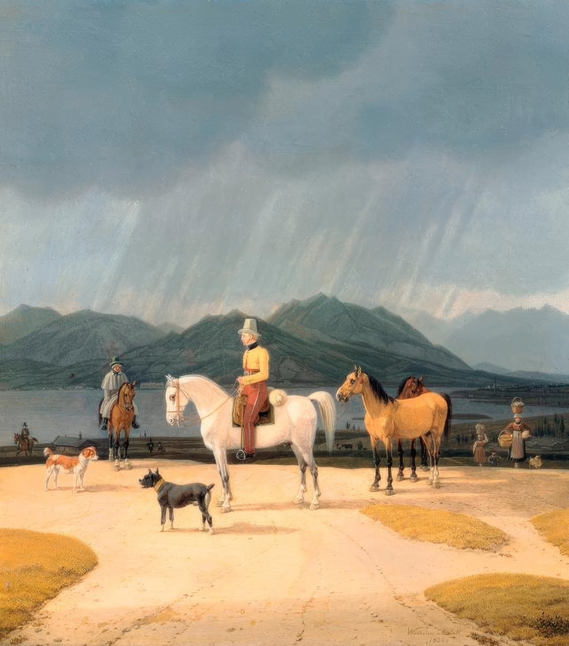 W. v. Kobell, rytter på Tegernsee av Wilhelm von Kobell