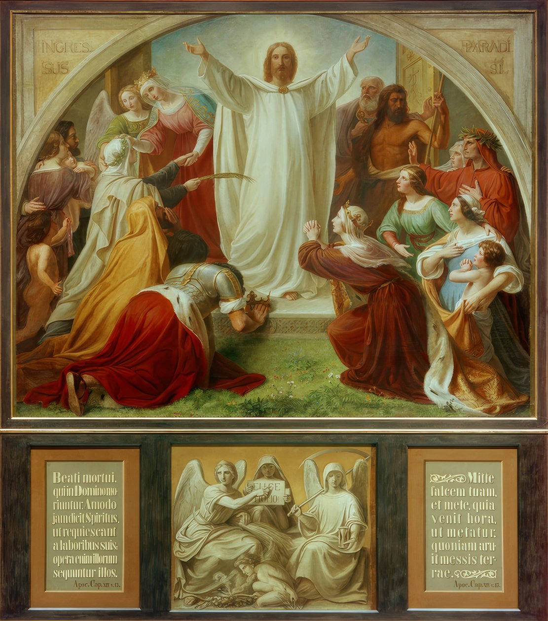 W. von Schadow, Paradise (himmelen) / sentralpanel, triptyk, av Friedrich Wilhelm von Schadow