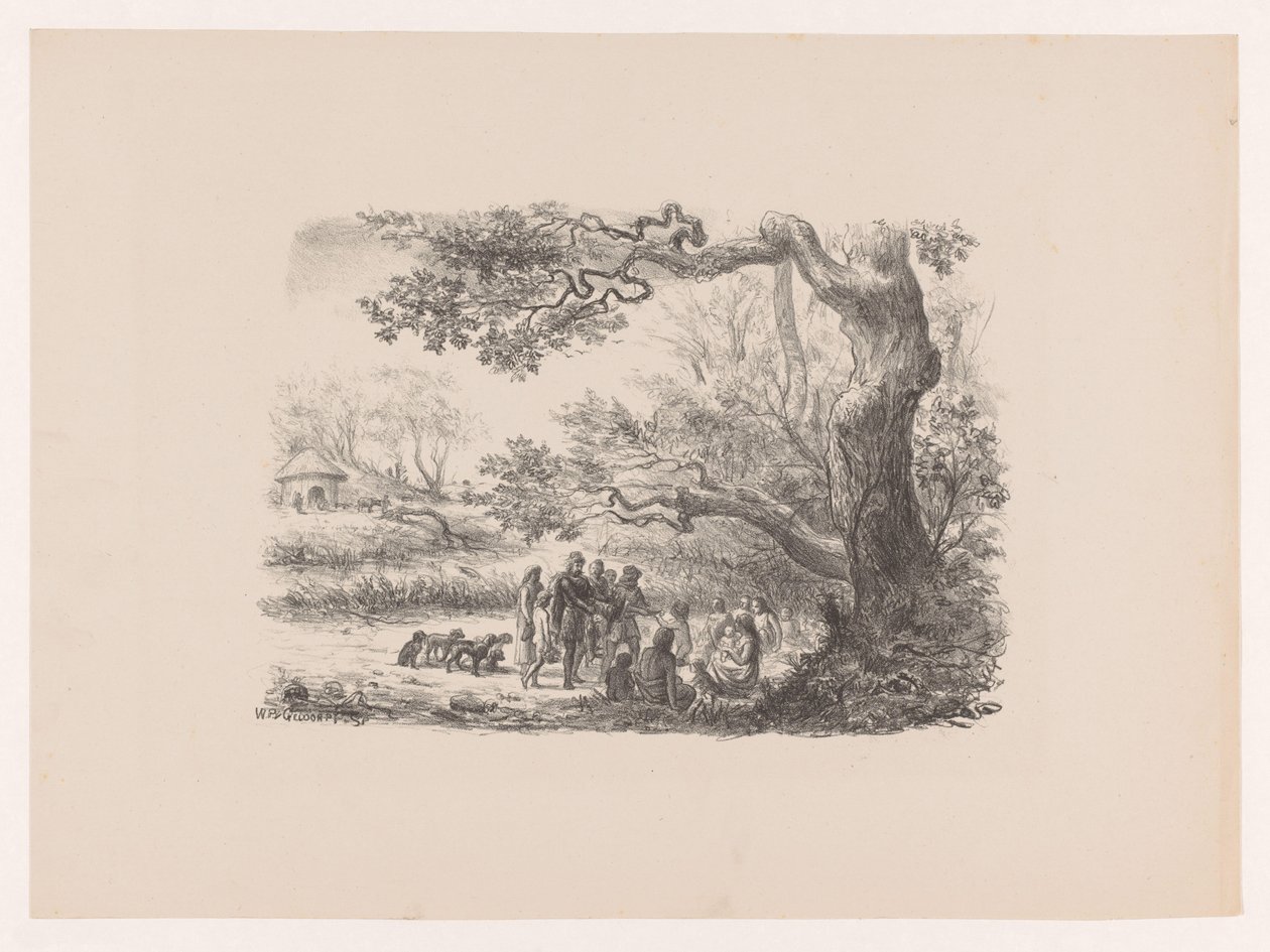 Tilbake fra jakten Våre forfedre til jakten kommer Art Album av W. P. van Geldorp (serietittel) av Wilhelmus Petrus van Geldorp
